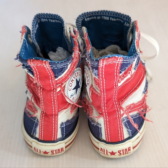 CONVERSE Limited Edition The Who flag Artwork 2008 Year Hour high top sneakers - Picture 4 of 15